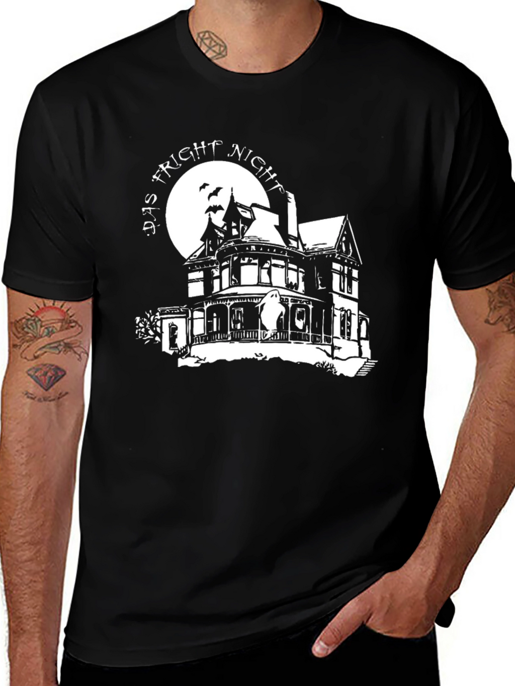 Fright Night T-Shirt - Spooky Haunted House Tee