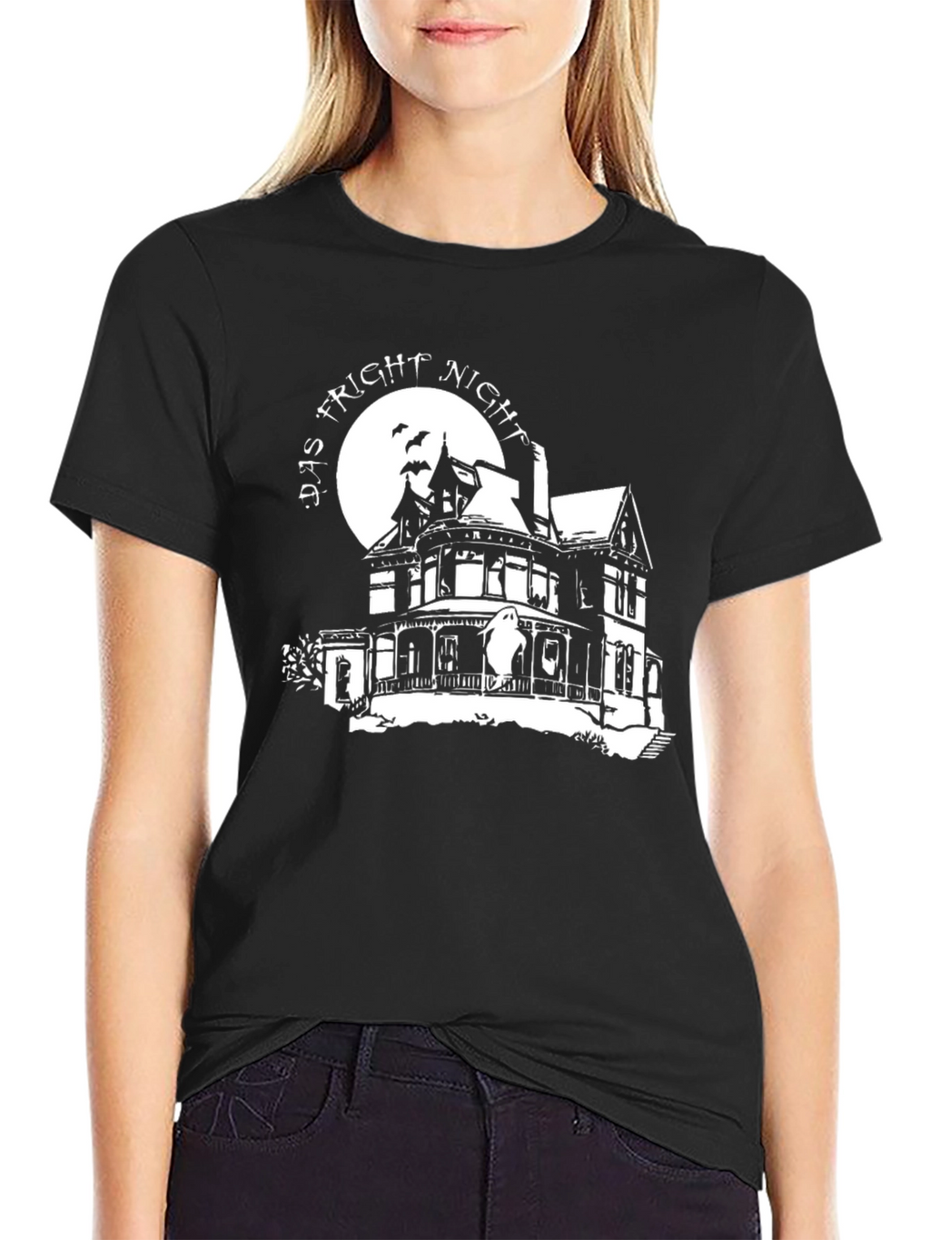 Fright Night T-Shirt - Spooky Haunted House Tee