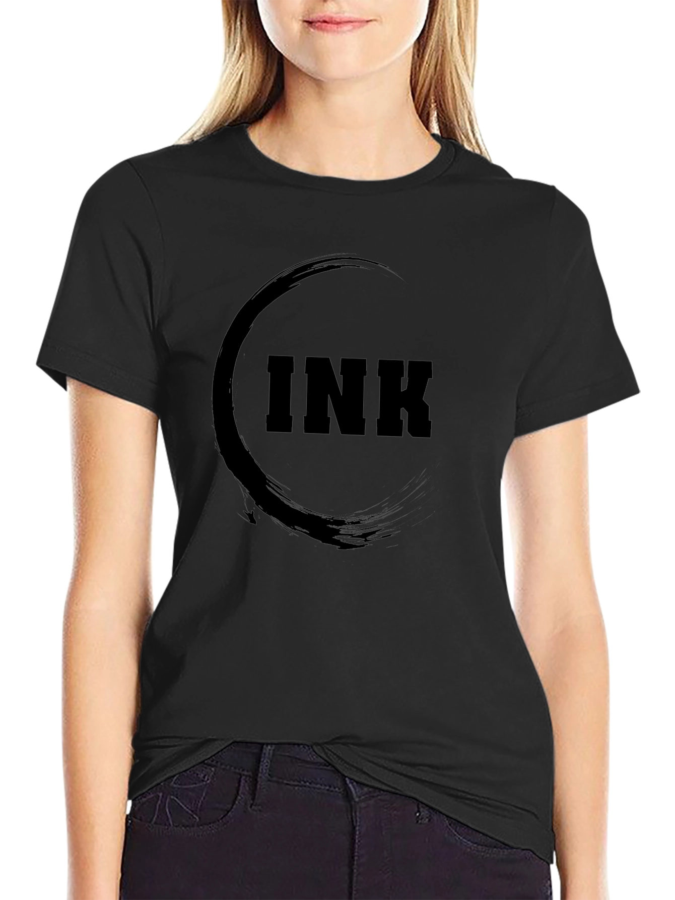 Mens Black INK Graphic T-Shirt