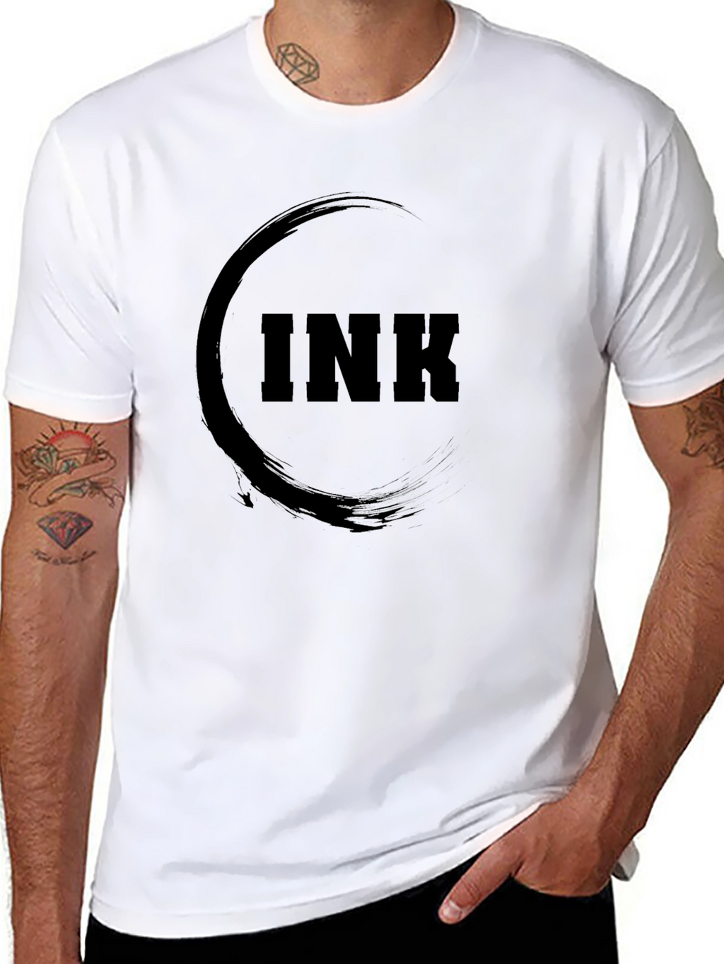 Mens Black INK Graphic T-Shirt
