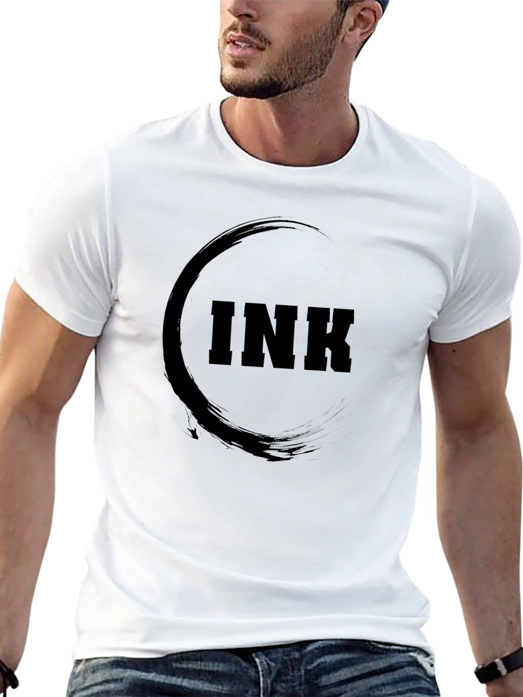 Mens Black INK Graphic T-Shirt