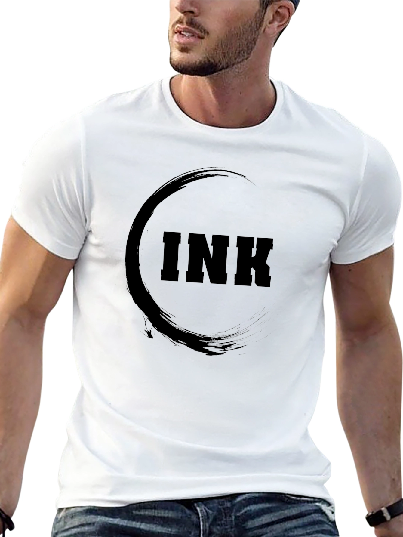 Mens Black INK Graphic T-Shirt