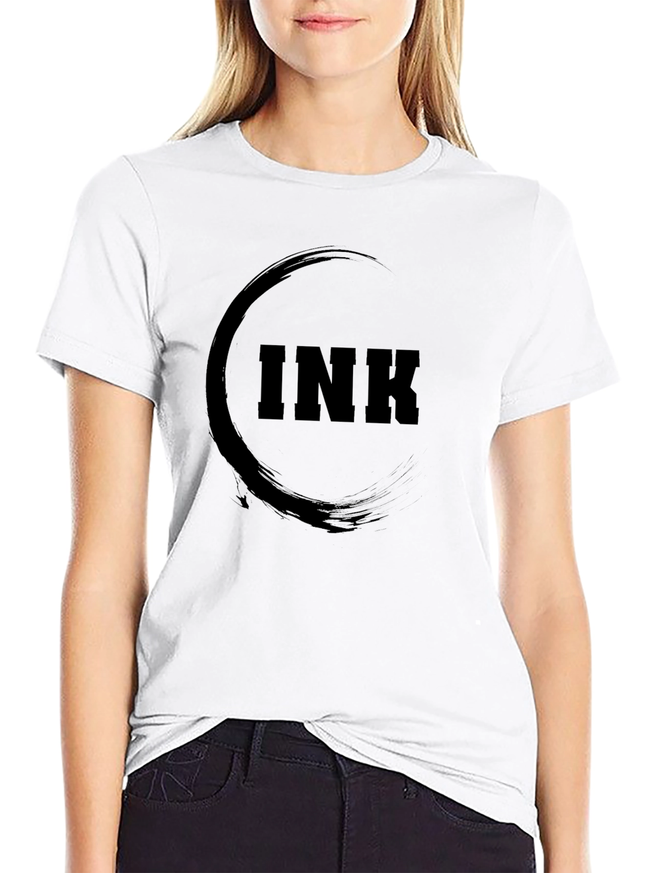 Mens Black INK Graphic T-Shirt