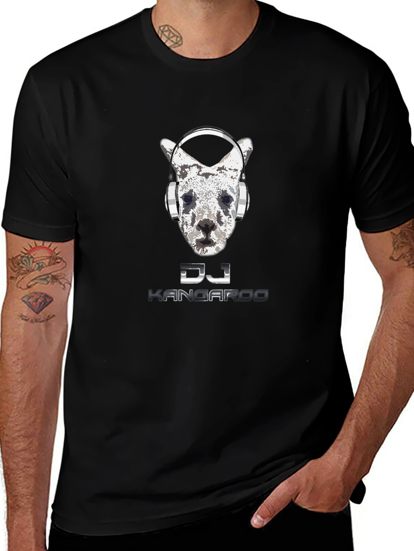 DJ Kangaroo Graphic Tee - Cool Music Lover Shirt