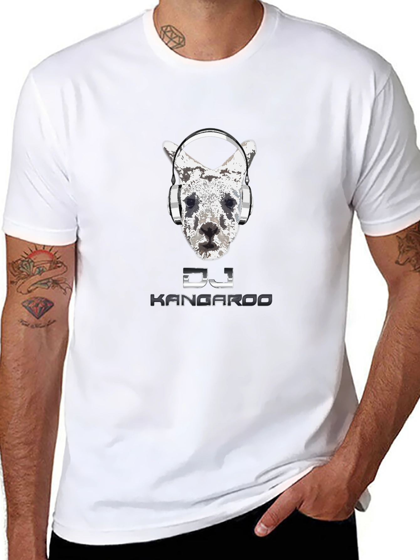 DJ Kangaroo Graphic Tee - Cool Music Lover Shirt