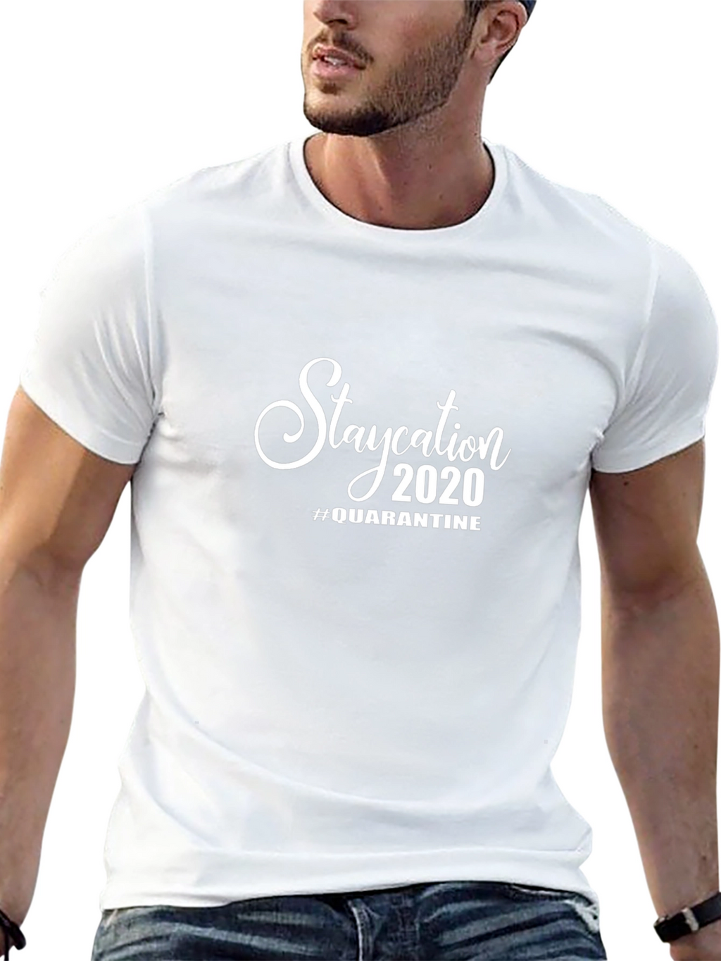 Staycation 2020 Quarantine T-Shirt - Black