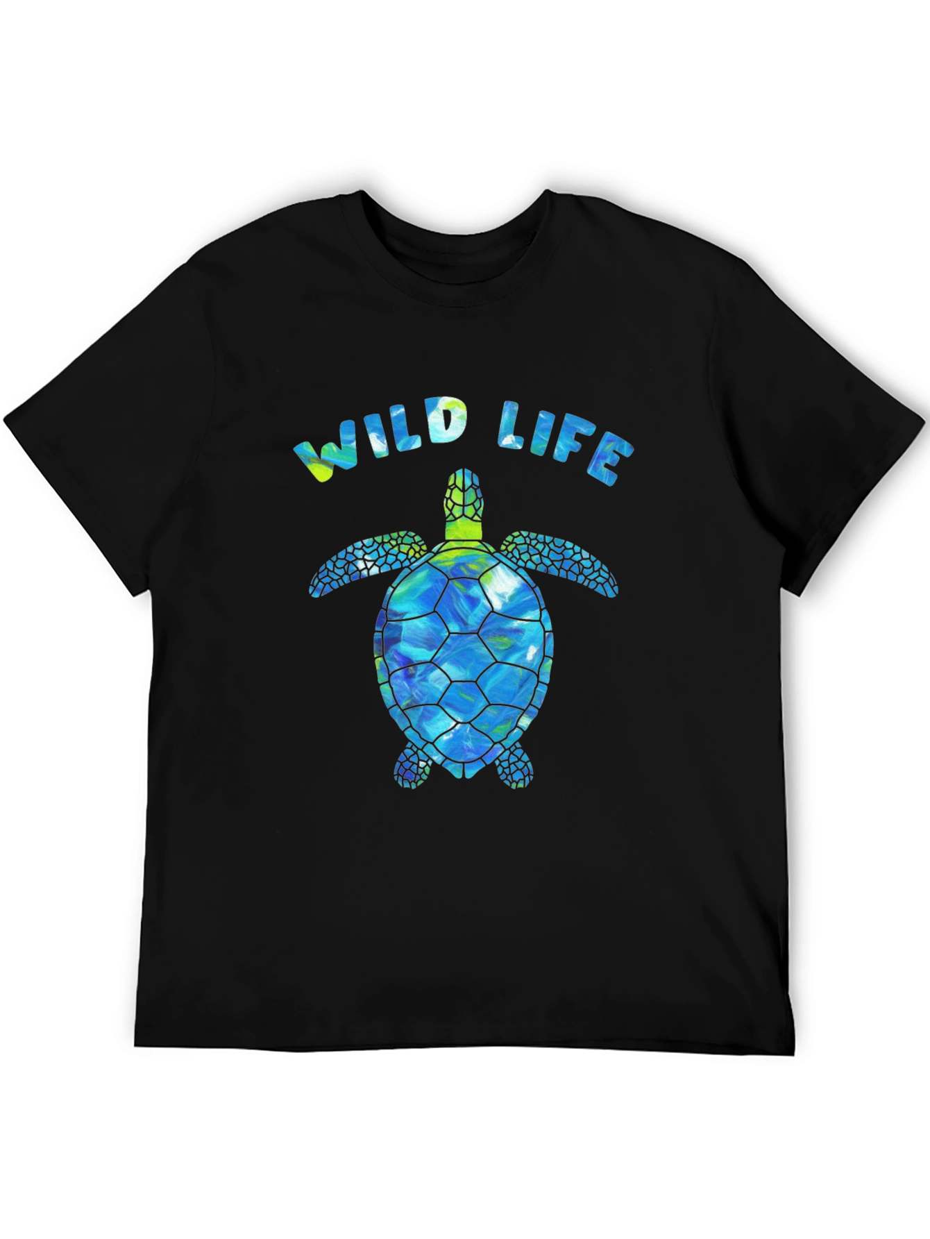 Wildlife Sea Turtle Graphic Tee - Black