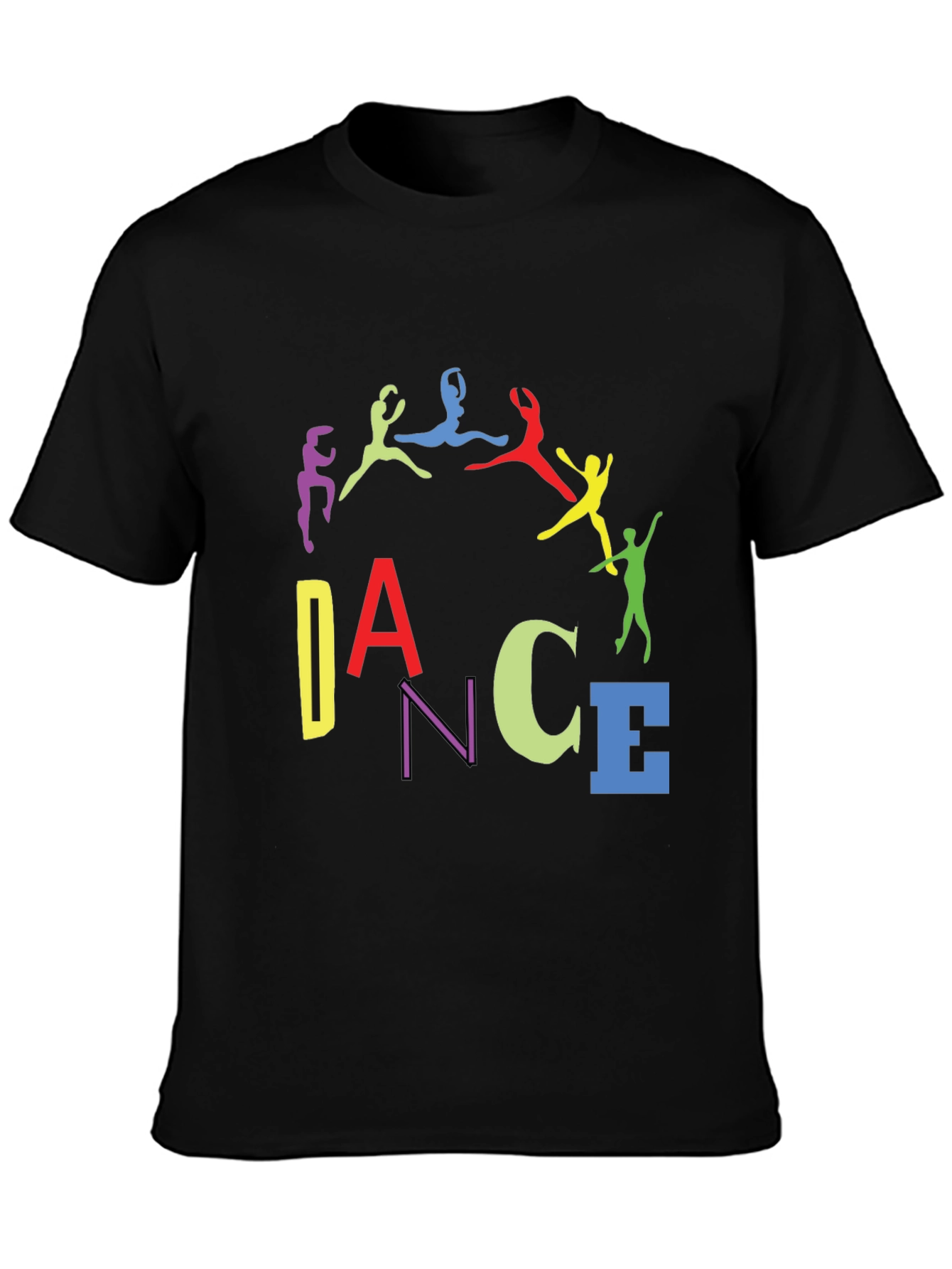 Colorful Dance Silhouette Graphic Tee