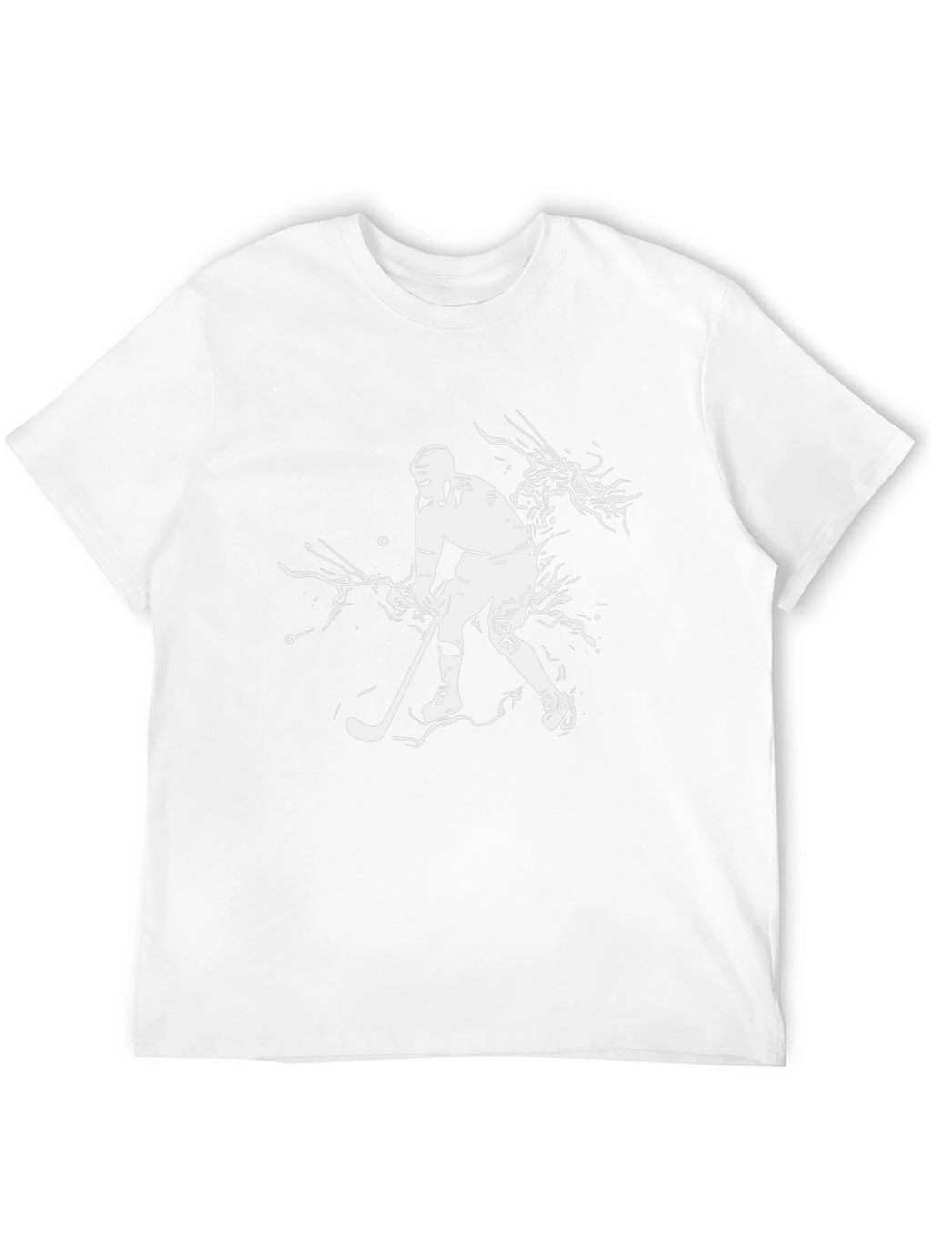 Hockey Player Graphic Tee - Black