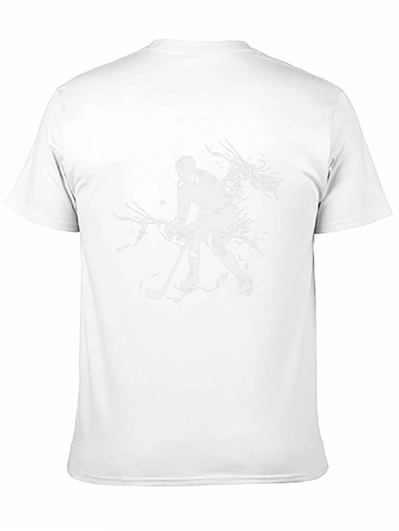 Hockey Player Graphic Tee - Black