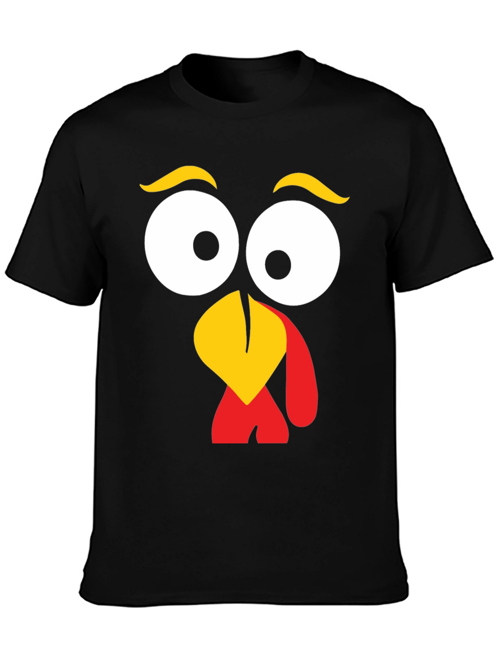 Turkey Face Graphic Tee - Thanksgiving Fun