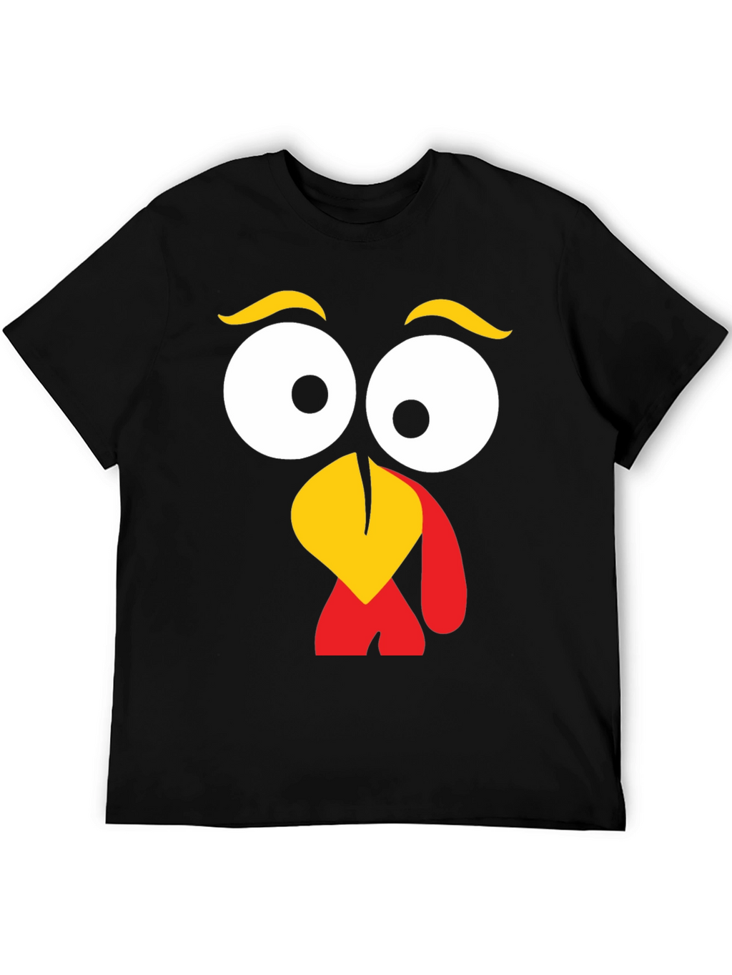 Turkey Face Graphic Tee - Thanksgiving Fun