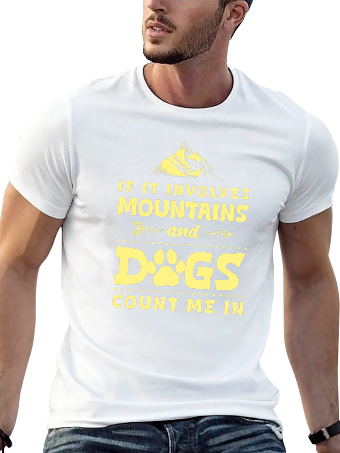 Mountains & Dogs Tee - Adventure Awaits!