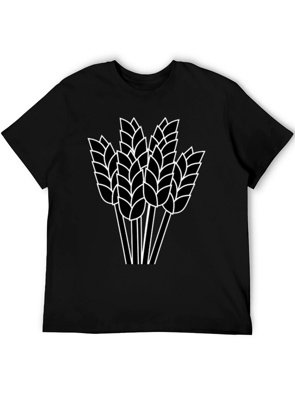 Wheat Graphic Black T-Shirt