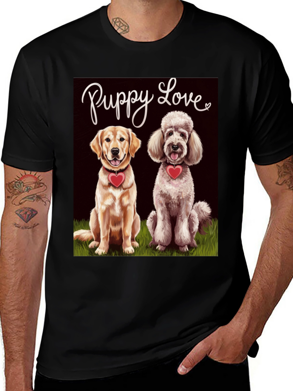 Puppy Love Graphic T-Shirt Cute Dog Tee