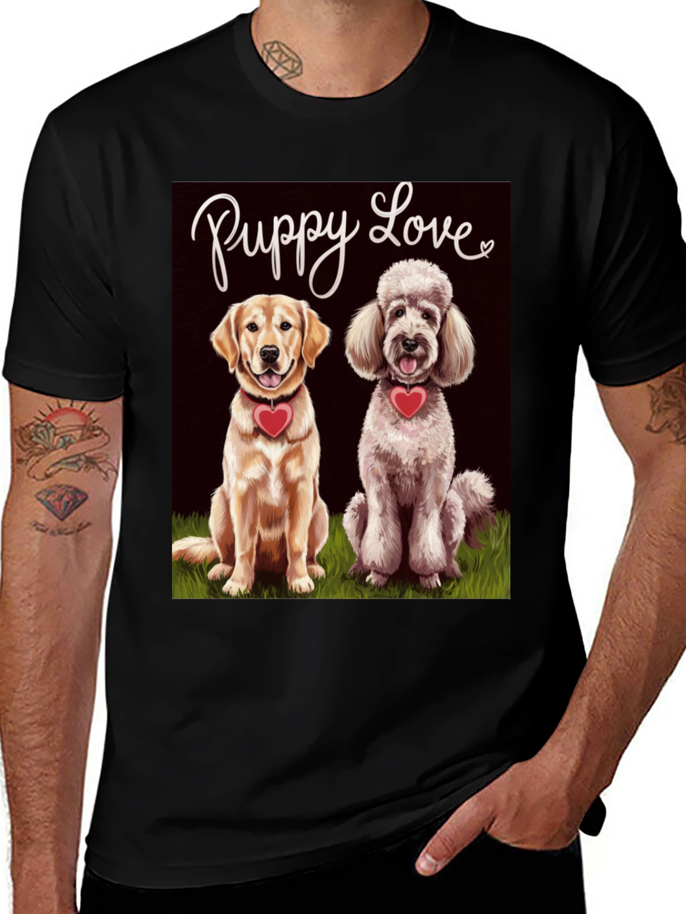 Puppy Love Graphic T-Shirt Cute Dog Tee