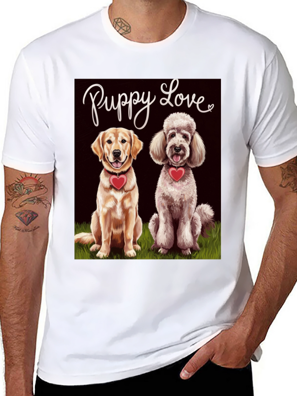 Puppy Love Graphic T-Shirt Cute Dog Tee