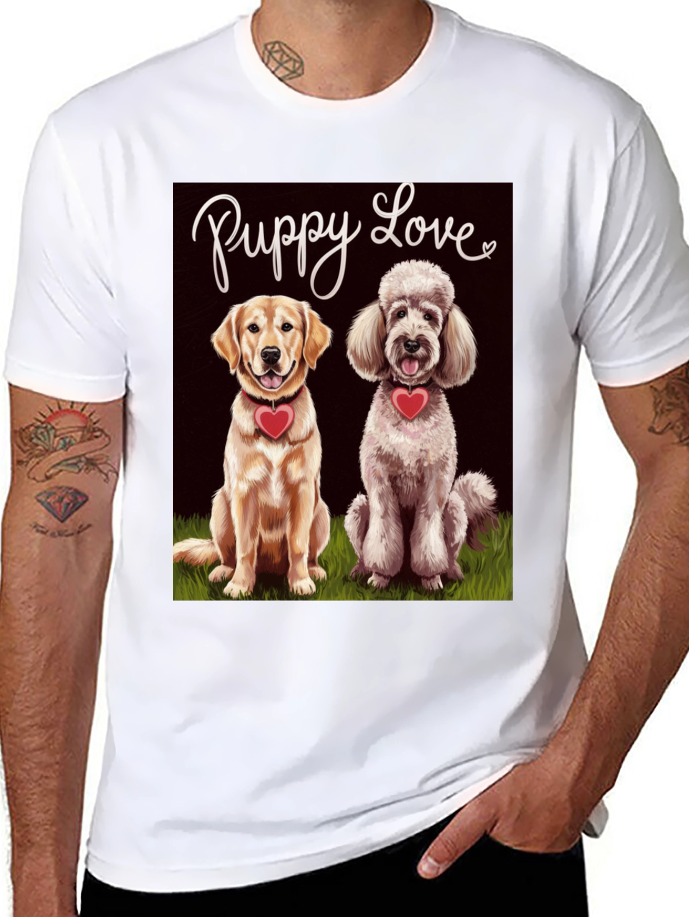 Puppy Love Graphic T-Shirt Cute Dog Tee