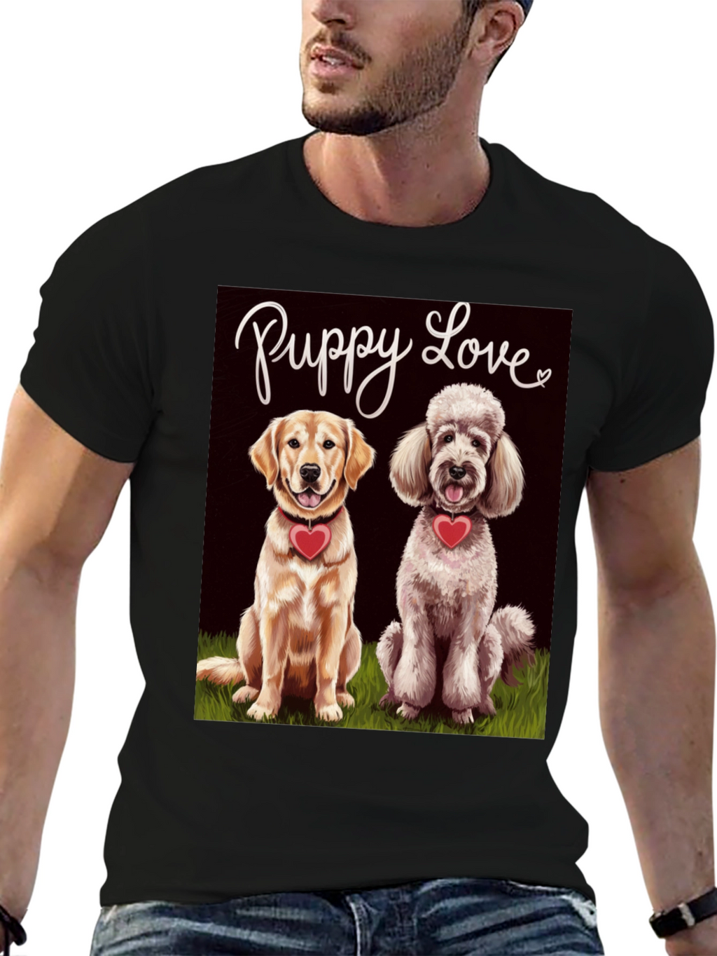Puppy Love Graphic T-Shirt Cute Dog Tee