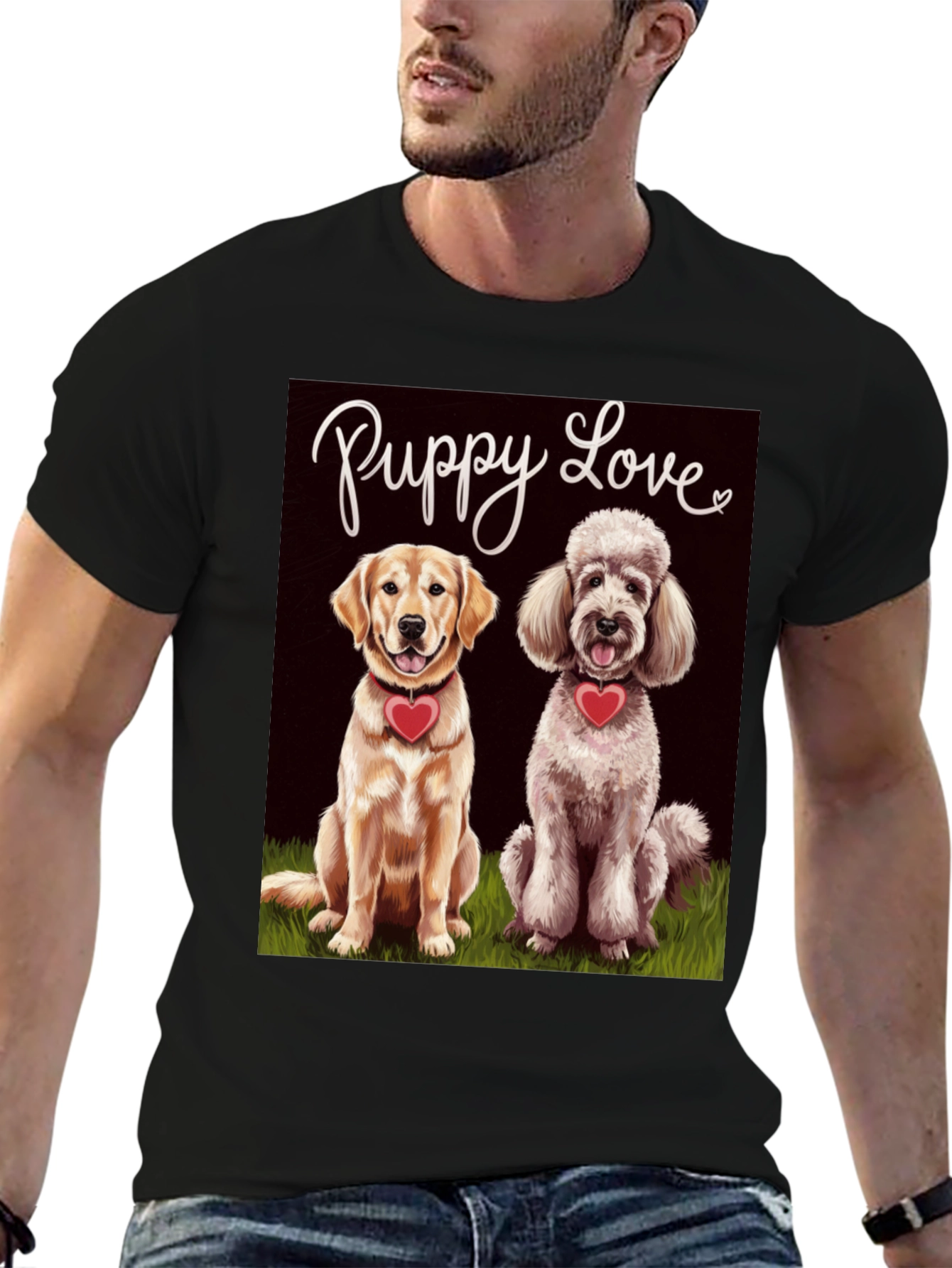 Puppy Love Graphic T-Shirt Cute Dog Tee