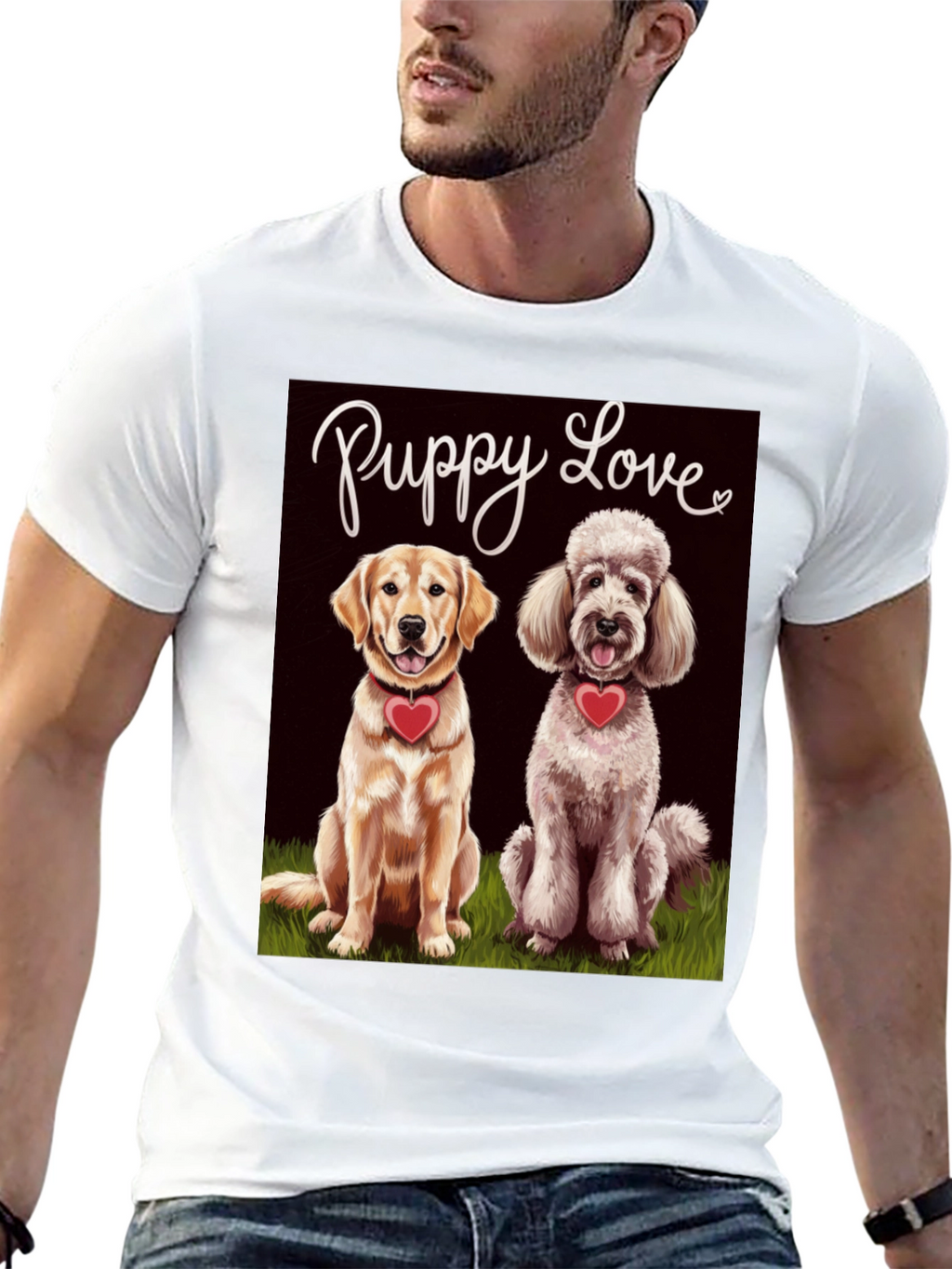 Puppy Love Graphic T-Shirt Cute Dog Tee