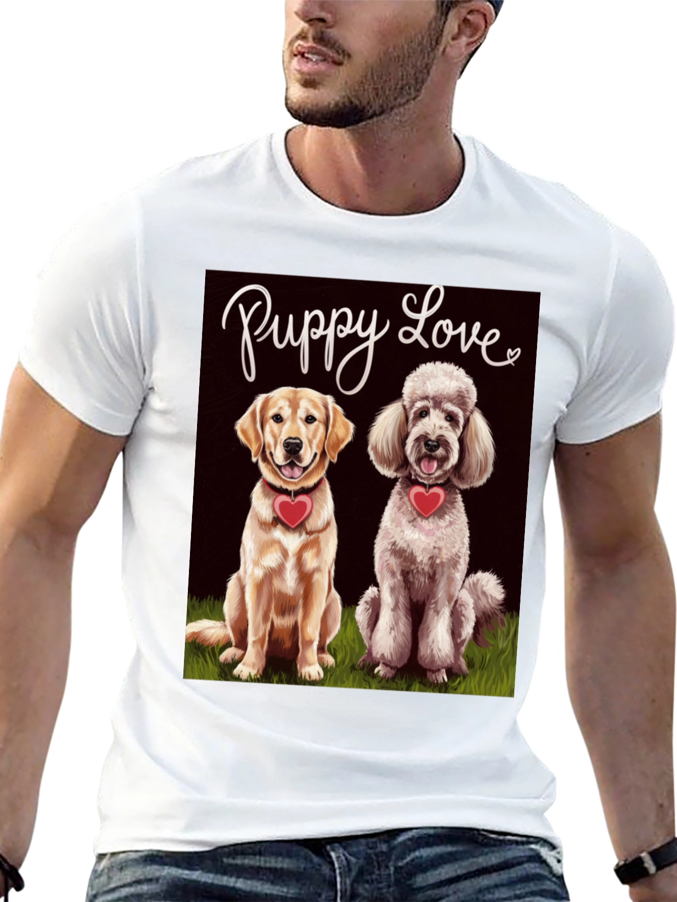 Puppy Love Graphic T-Shirt Cute Dog Tee