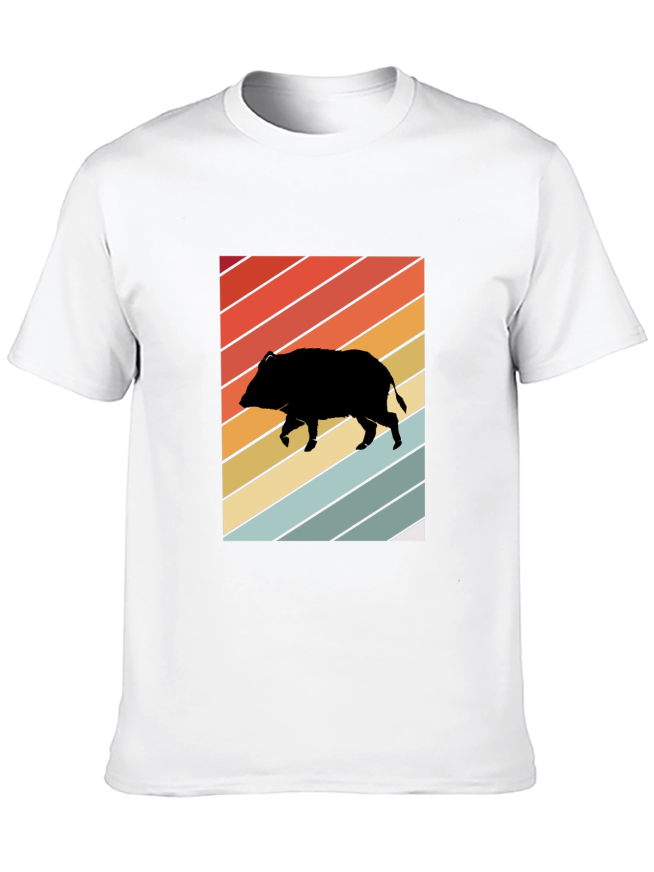 Retro Boar Graphic Tee - Unisex Black T-Shirt