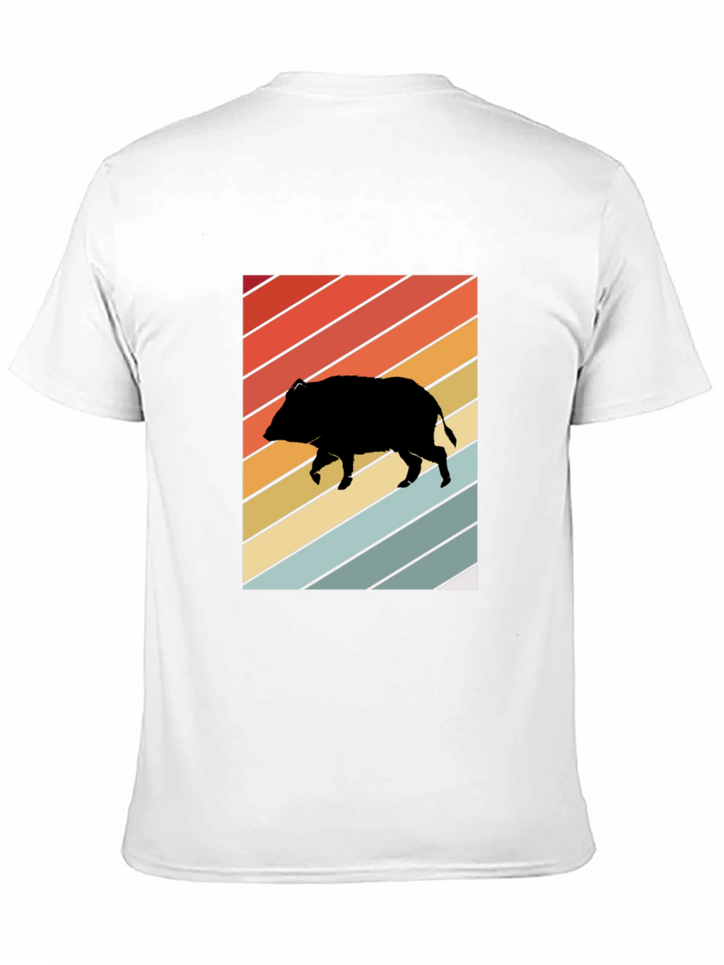 Retro Boar Graphic Tee - Unisex Black T-Shirt