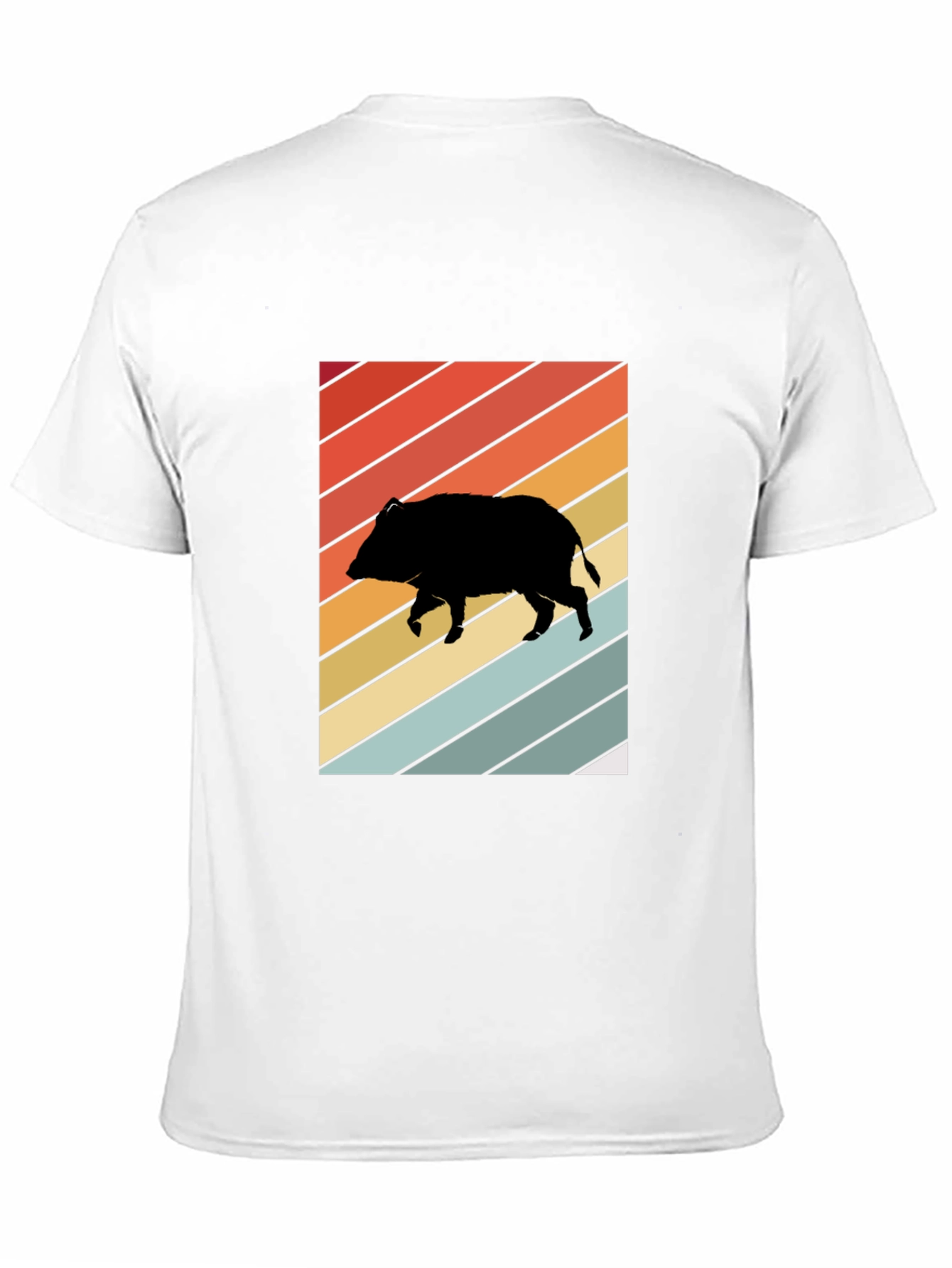 Retro Boar Graphic Tee - Unisex Black T-Shirt