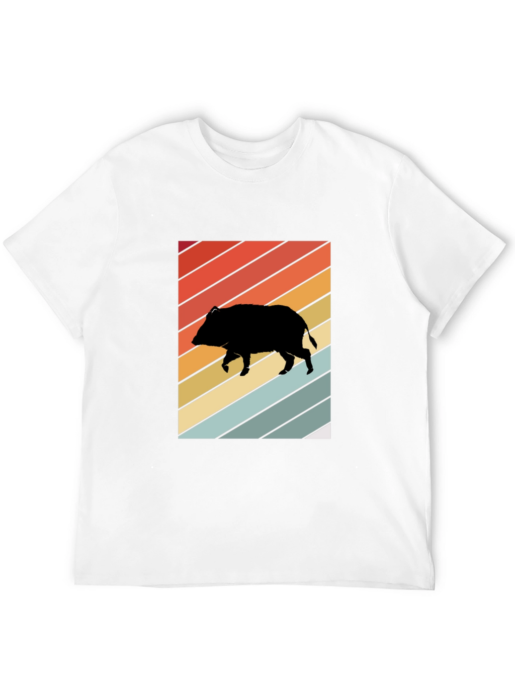 Retro Boar Graphic Tee - Unisex Black T-Shirt