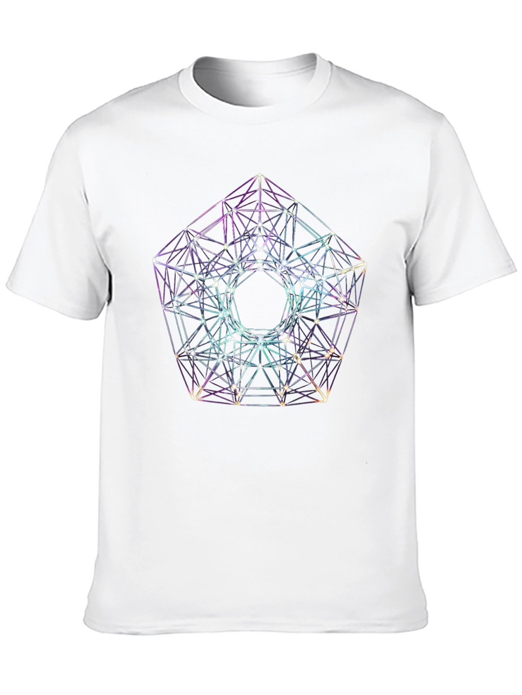Geometric Shape Black T-Shirt - Modern Design