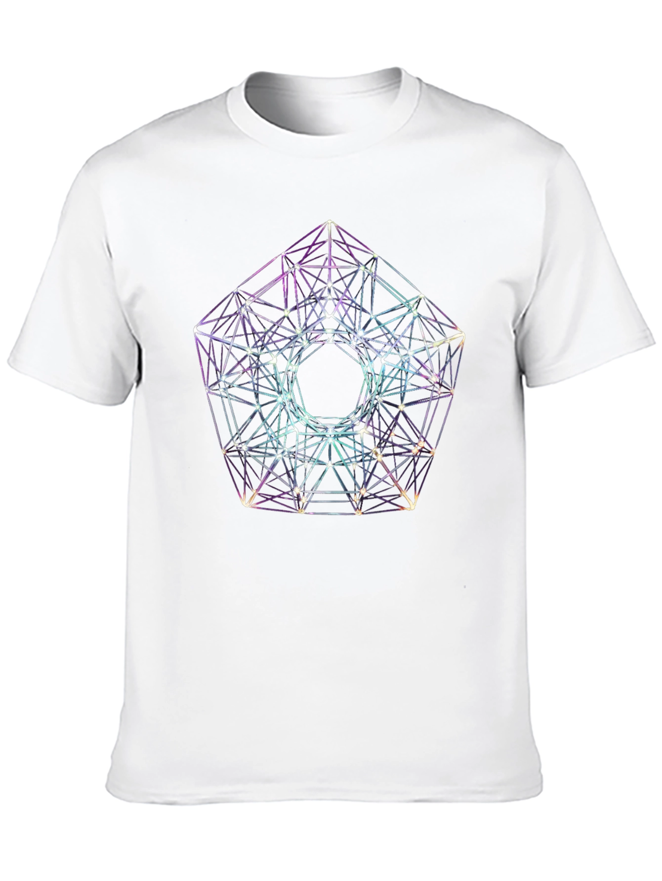 Geometric Shape Black T-Shirt - Modern Design