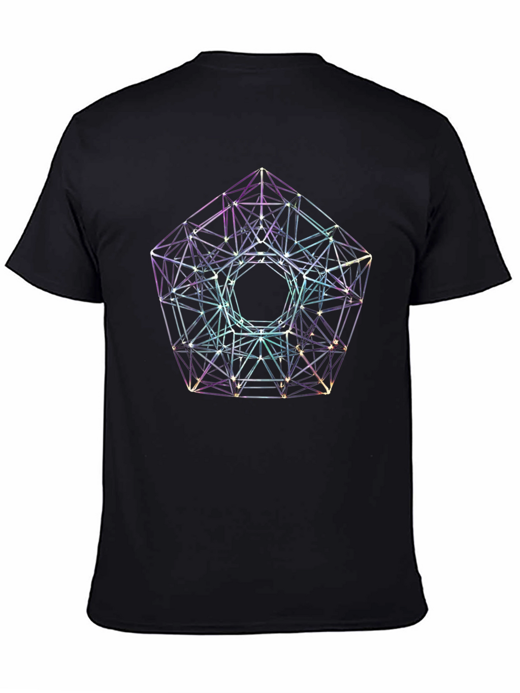Geometric Shape Black T-Shirt - Modern Design