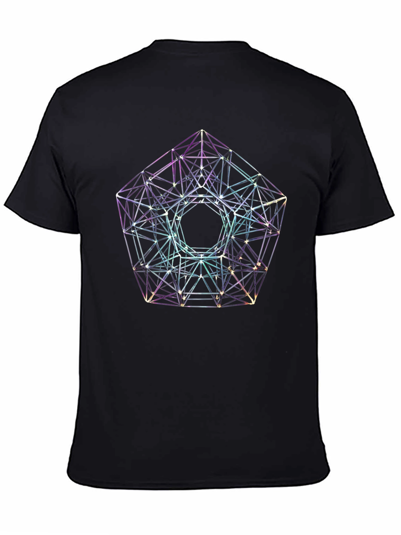 Geometric Shape Black T-Shirt - Modern Design