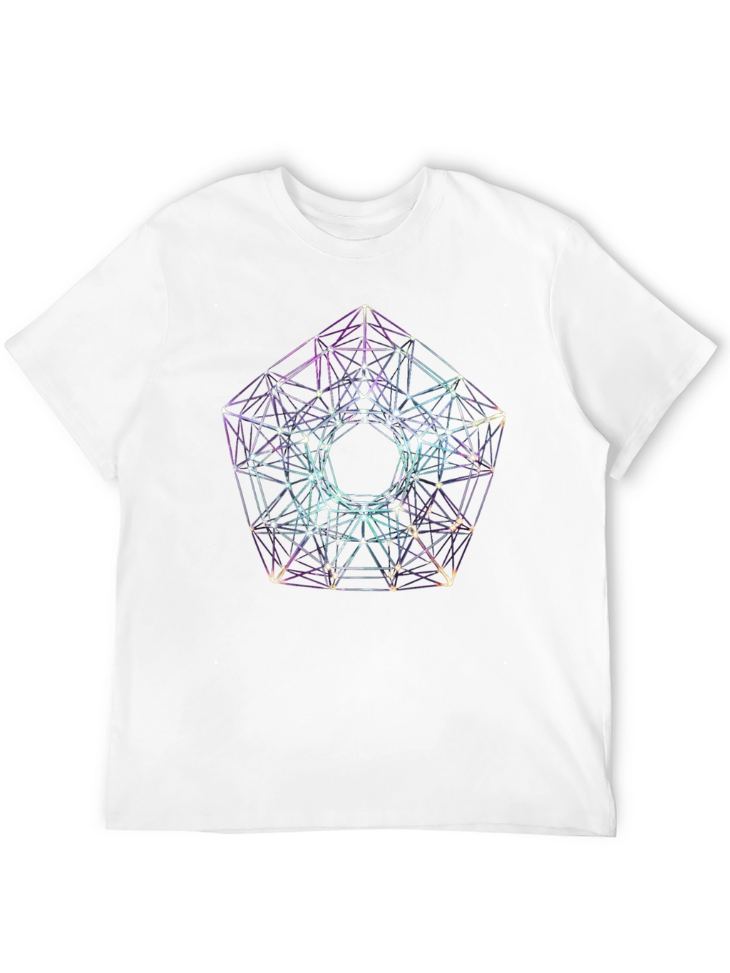 Geometric Shape Black T-Shirt - Modern Design