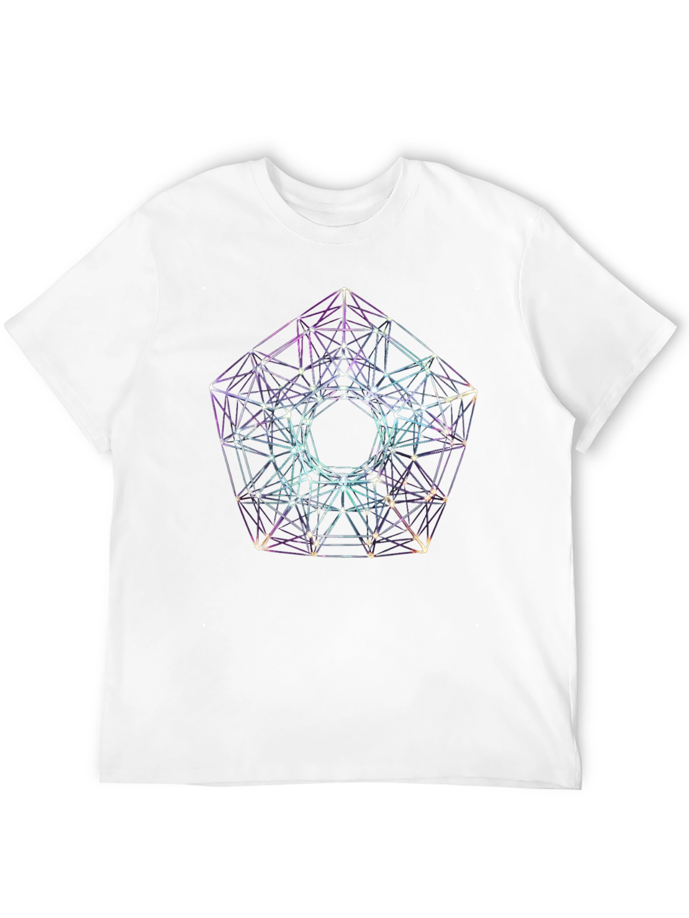 Geometric Shape Black T-Shirt - Modern Design