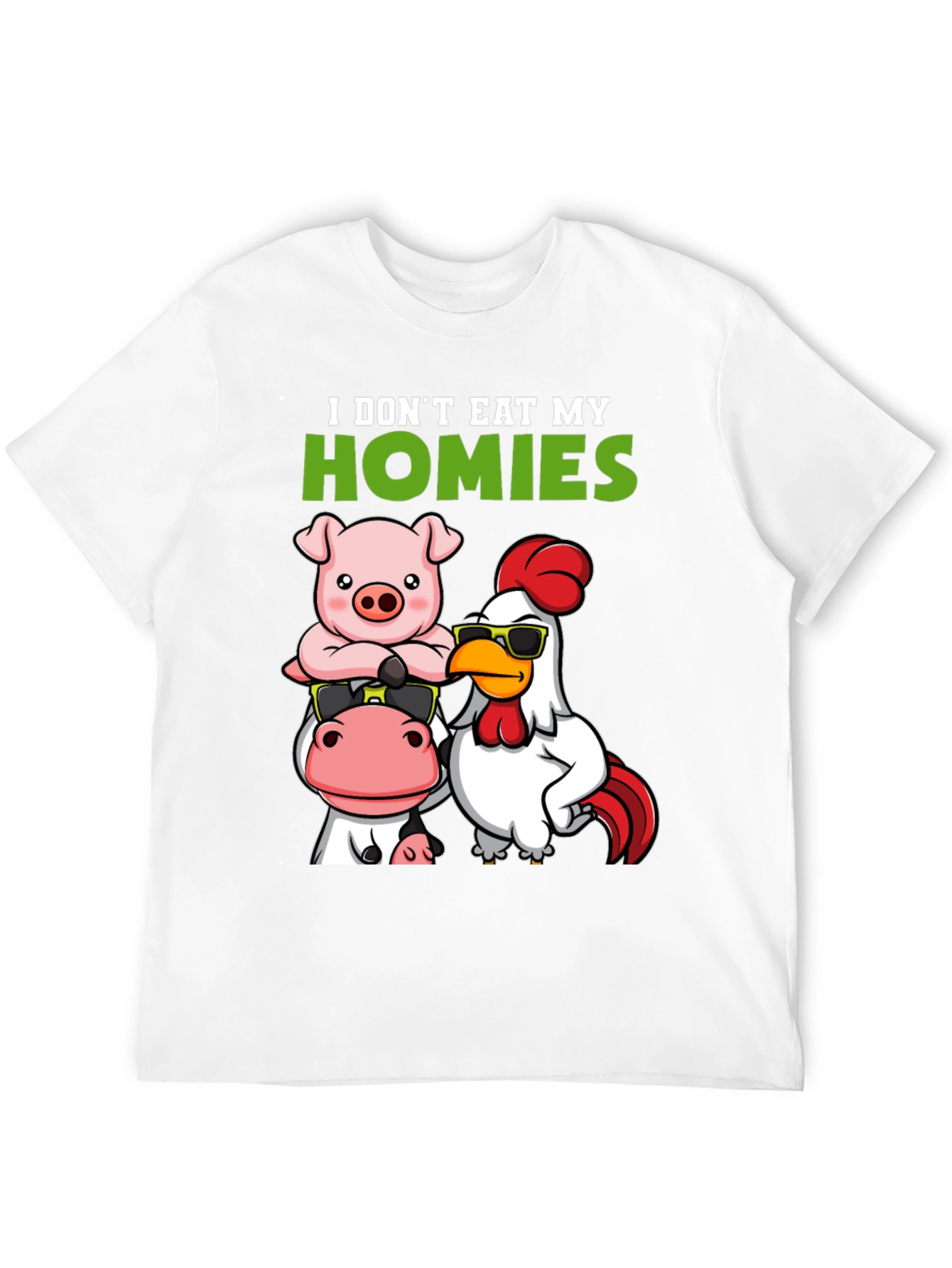 Vegan I Dont Eat My Homies Graphic Tee