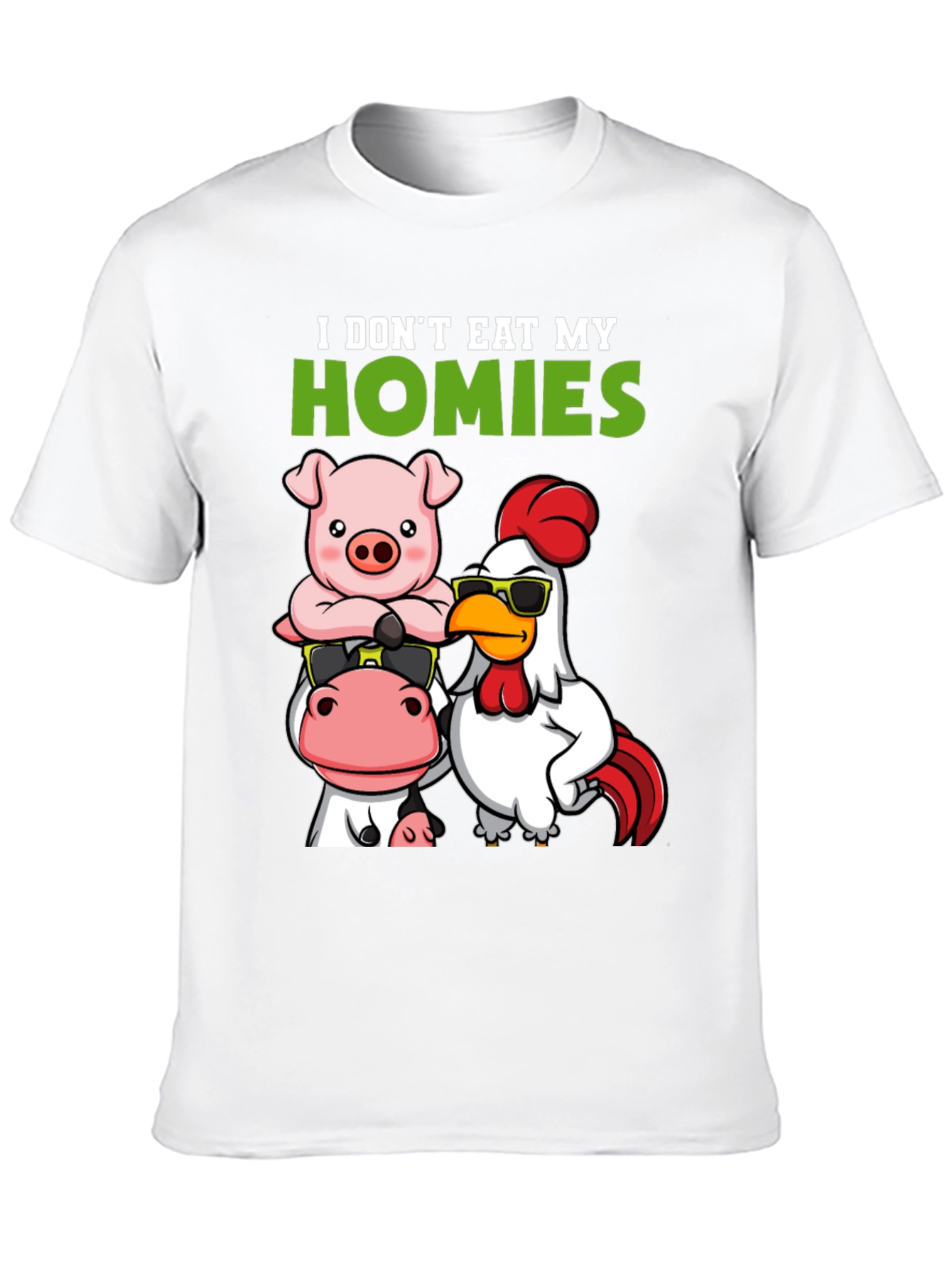 Vegan I Dont Eat My Homies Graphic Tee