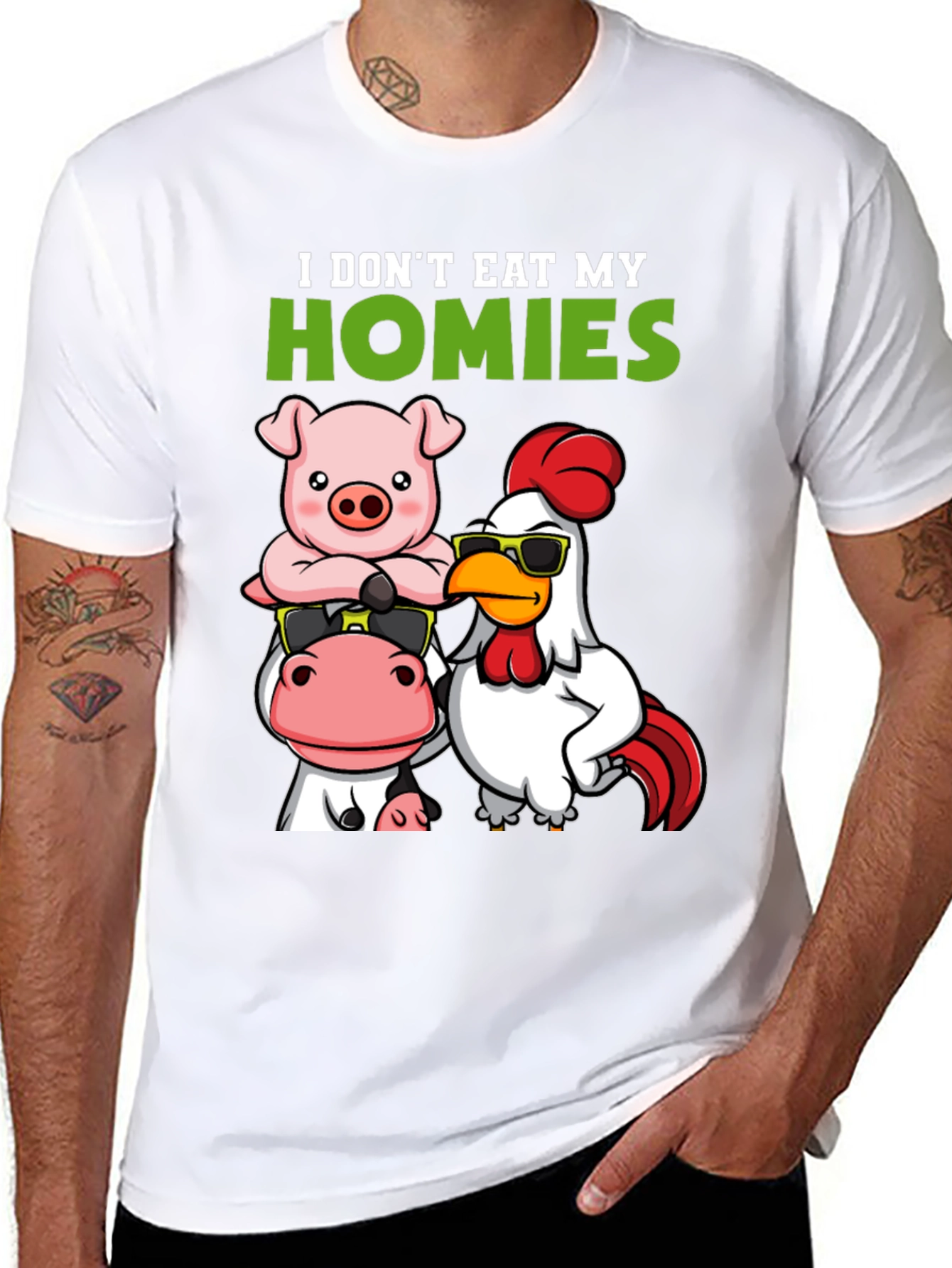 Vegan I Dont Eat My Homies Graphic Tee