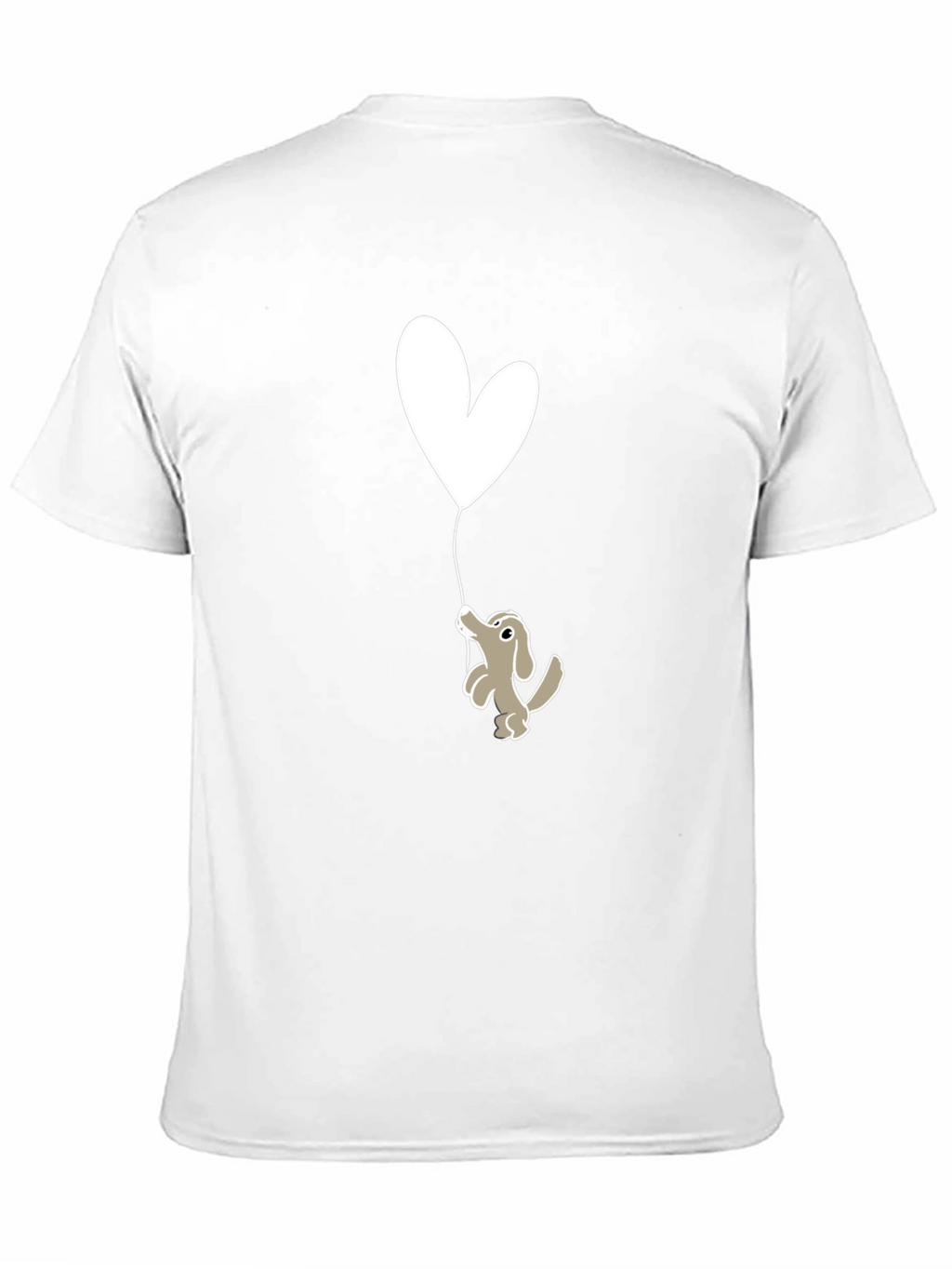 Dog Holding Heart Balloon Graphic Tee