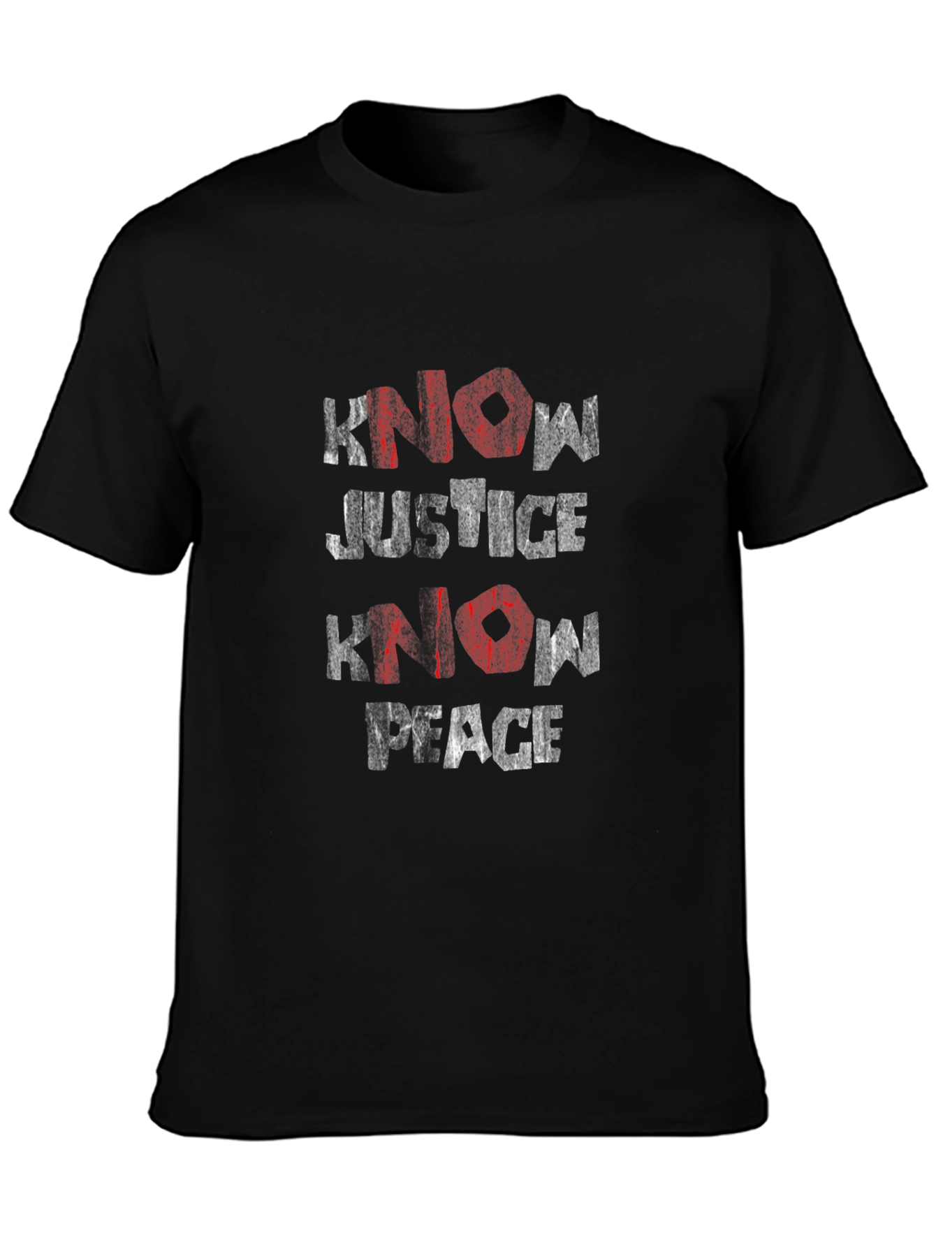 Know Justice Know Peace Graphic Tee - Black