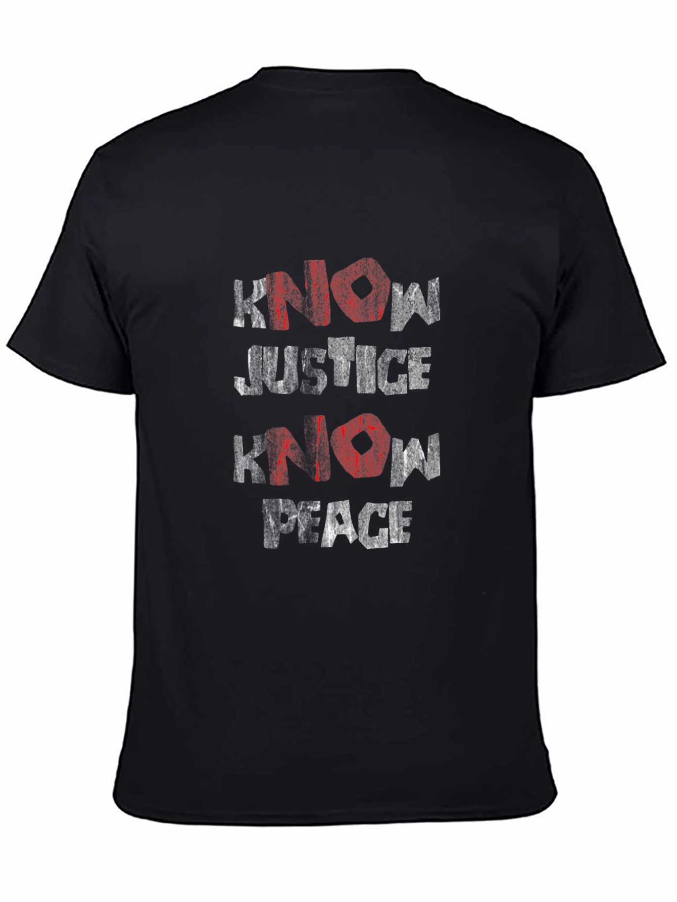 Know Justice Know Peace Graphic Tee - Black