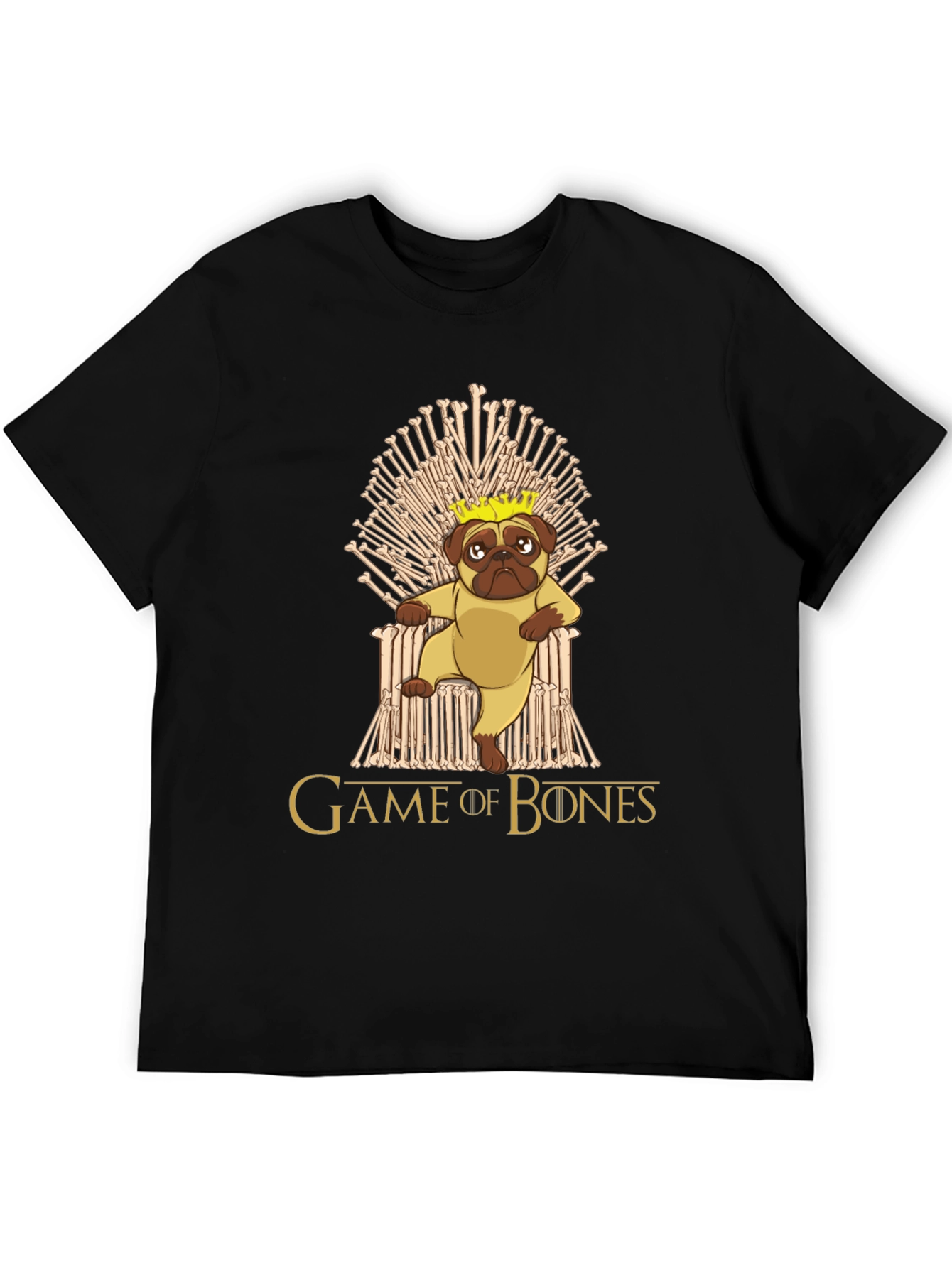 Game of Bones Pug King T-Shirt