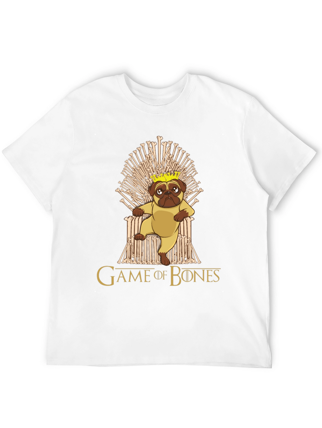 Game of Bones Pug King T-Shirt