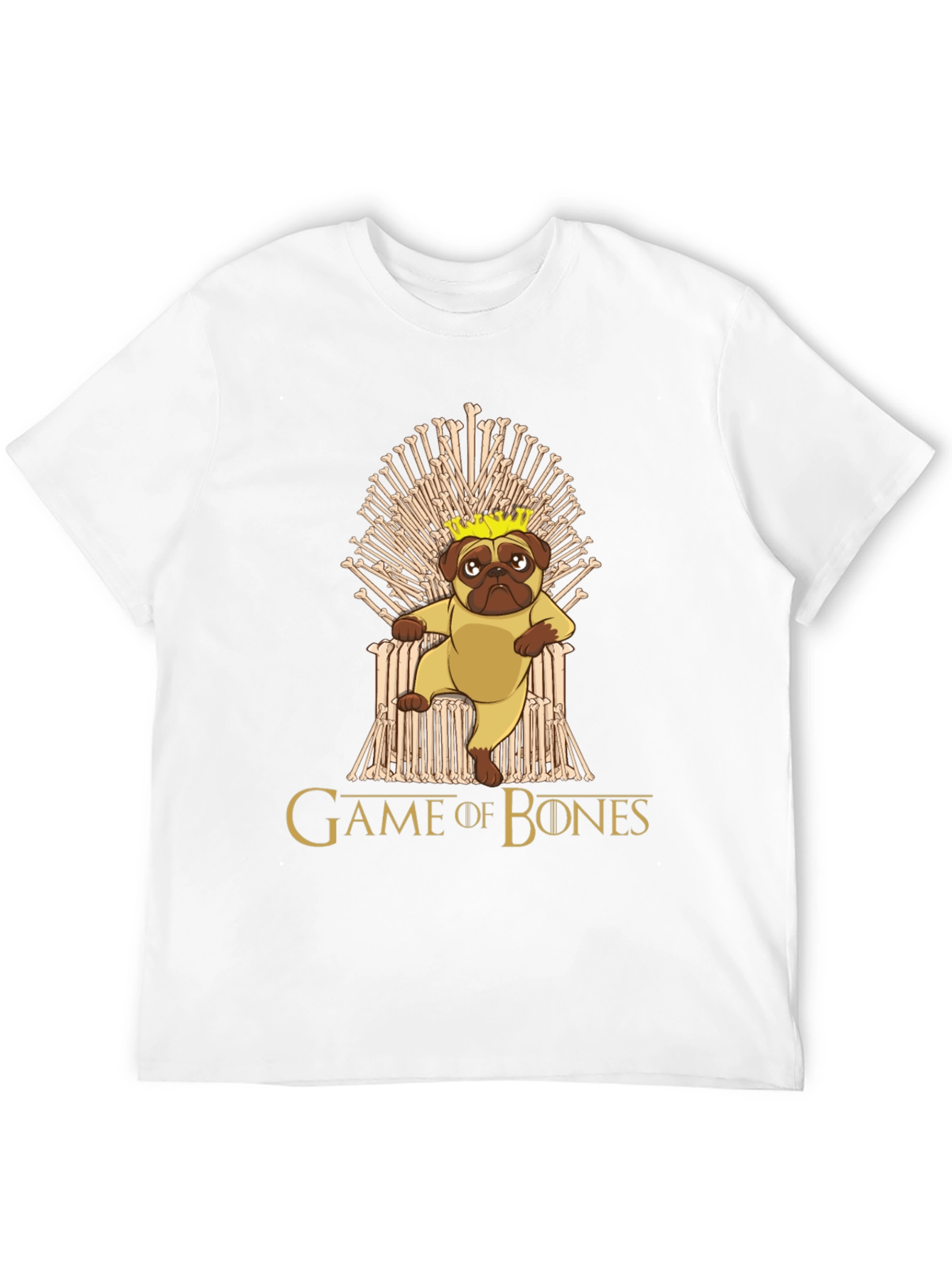 Game of Bones Pug King T-Shirt