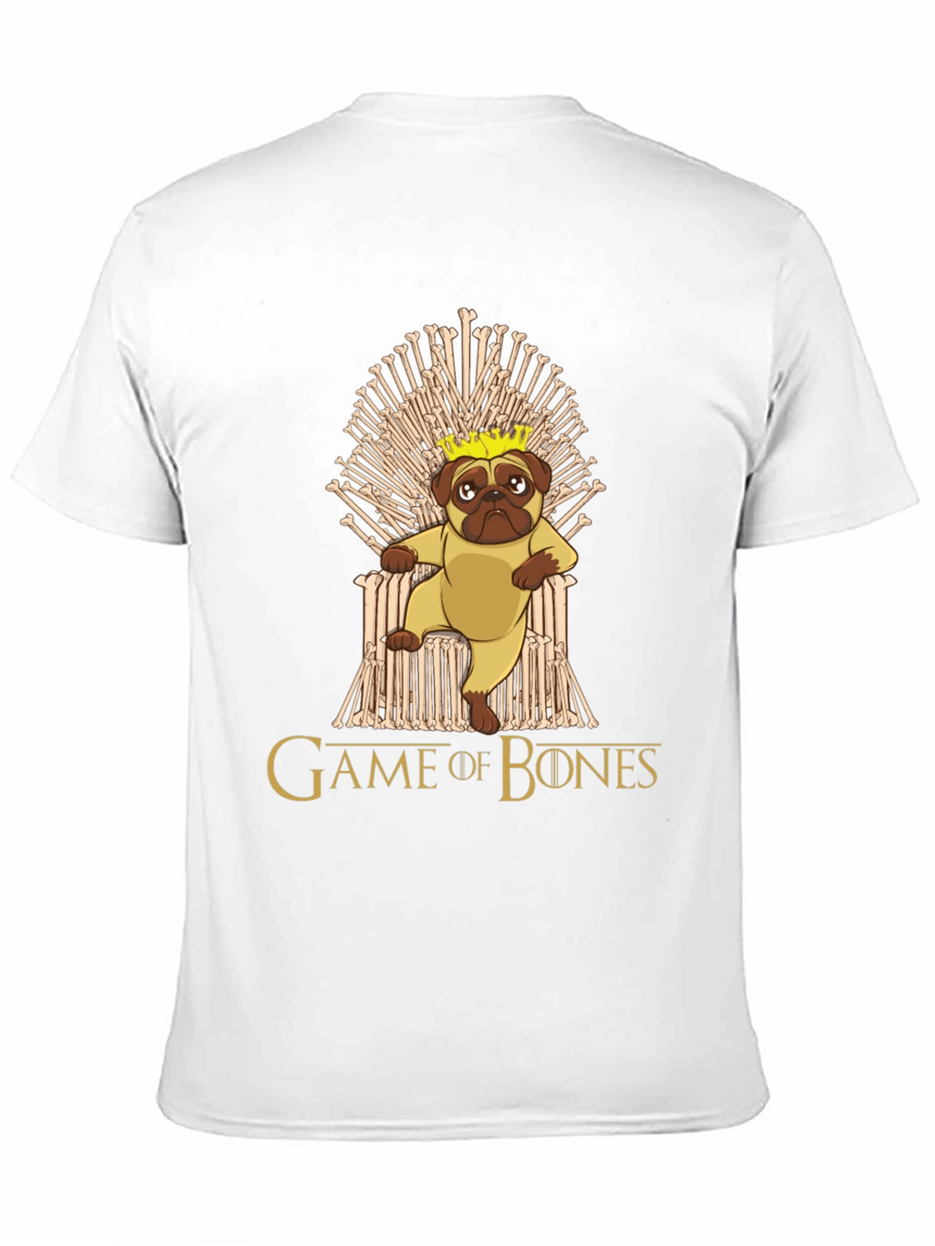 Game of Bones Pug King T-Shirt