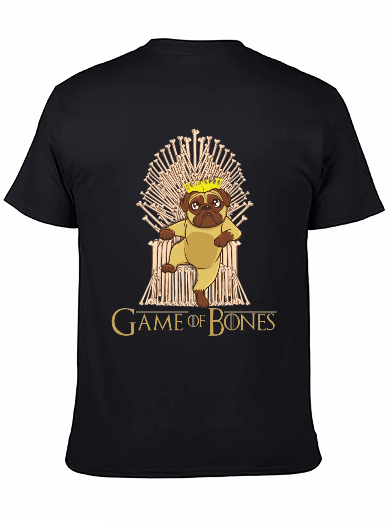 Game of Bones Pug King T-Shirt