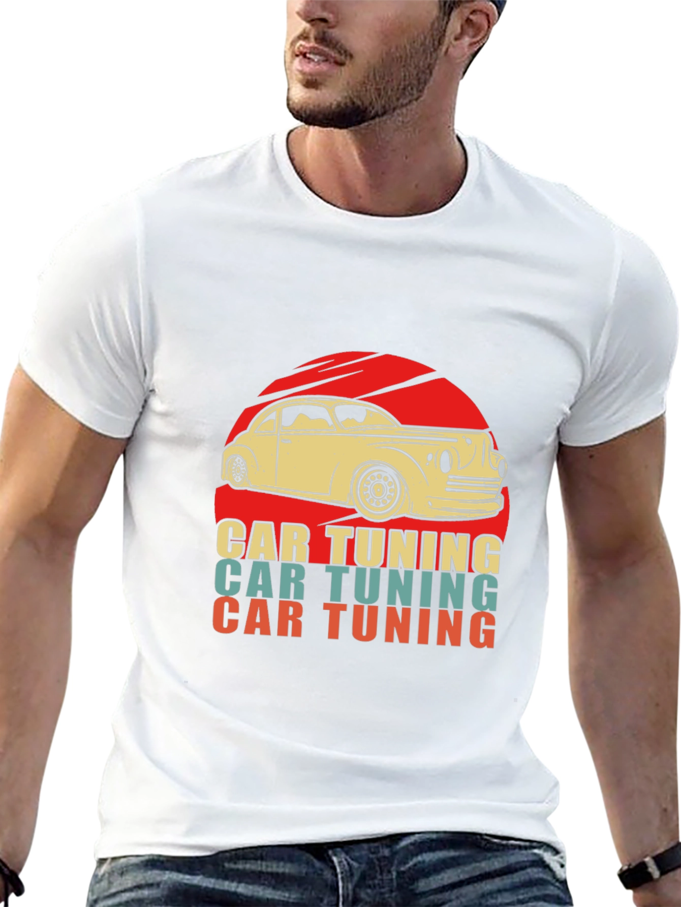 Retro Car Tuning Graphic T-Shirt