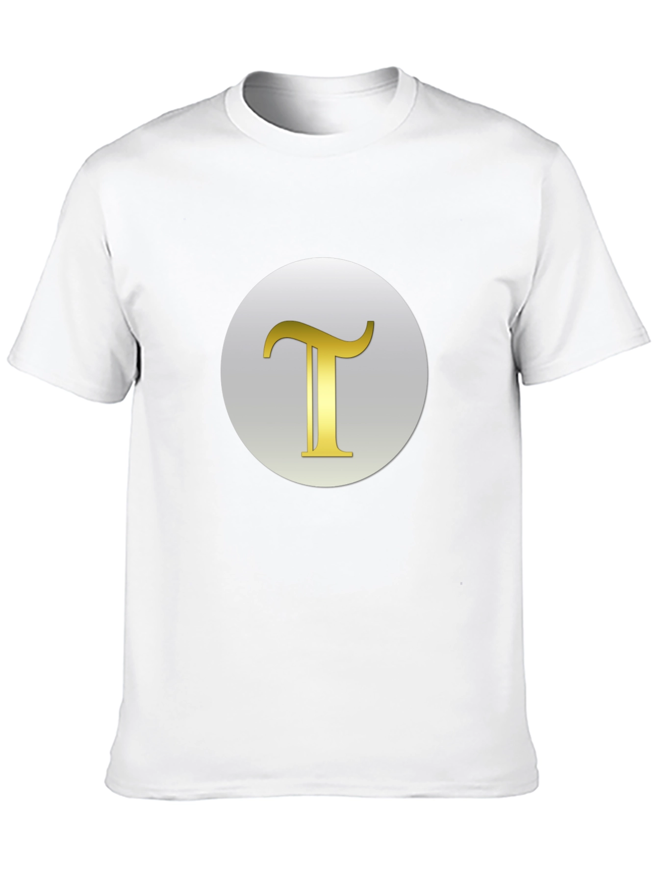 Mens Black T-Shirt with Letter T Design