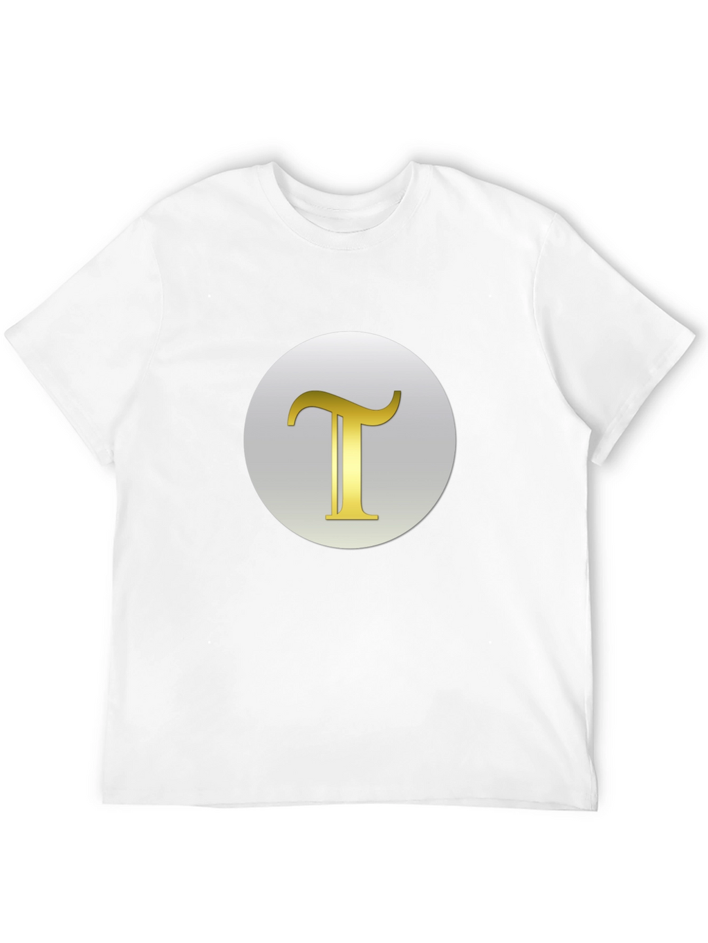 Mens Black T-Shirt with Letter T Design